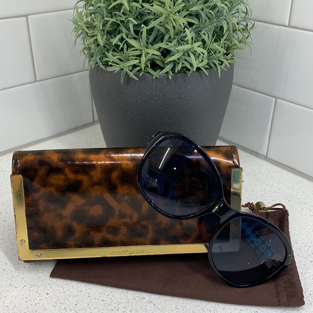 New Tory Burch Black Sunglasses w/ Gold Detail